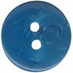 Elan 45 3214D 2 Hole Teal Blue Button (3/card) .69"/18 mm